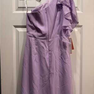 JJs House Lilac One-Shoulder Dress with Ruffle